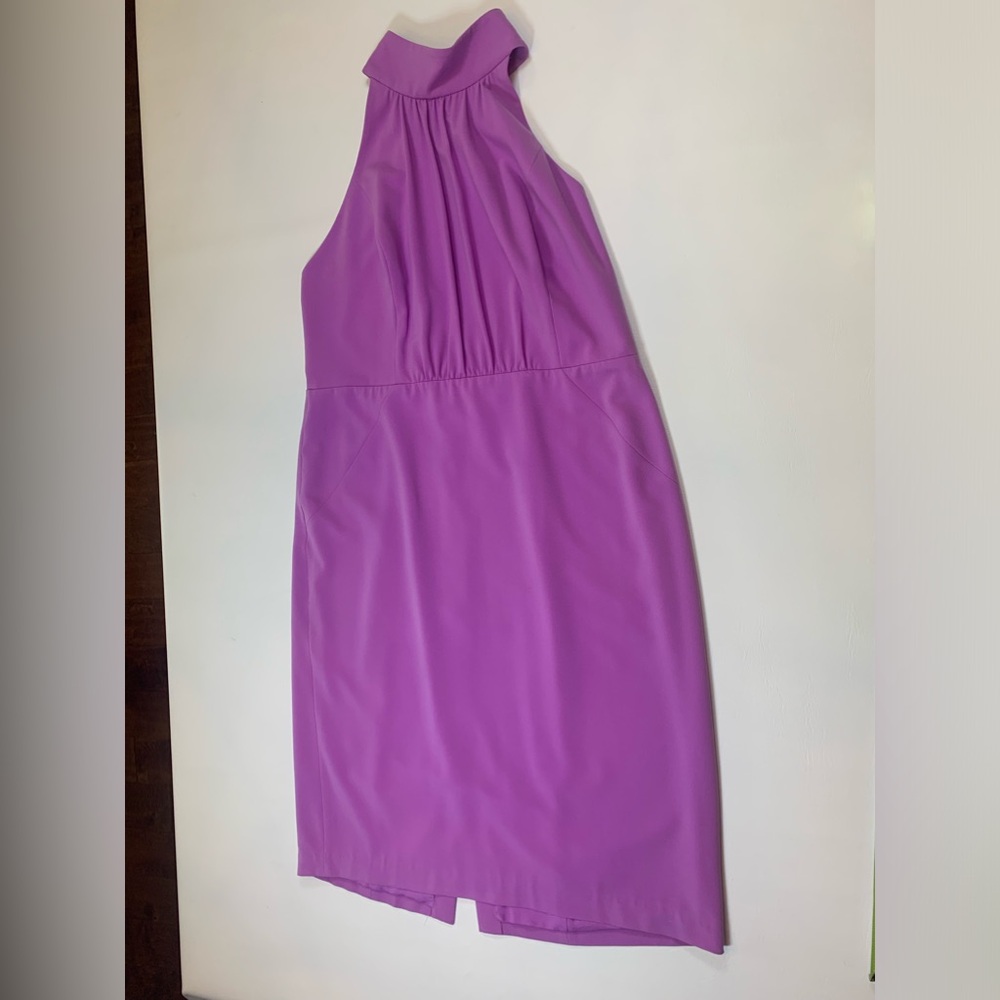 HALSTON womens Sleeveless Mock Neck Dress with Strap Cocktail Dress size 14 (H) - Picture 3 of 12